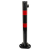610 Black Fold Down Parking Post, Red Reflective Bands (001-** K/D, 001-** KA)