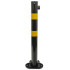 610 Black Fold Down Parking Post, Yellow Reflective Bands (001-** K/D, 001-** KA)