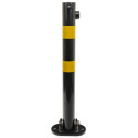 610 Black Fold Down Parking Post, Yellow Reflective Bands (001-** K/D, 001-** KA)