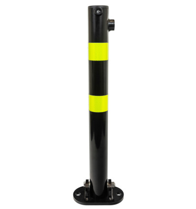 610 Black Fold Down Parking Post, HI-VIS Reflective Bands (001-** K/D, 001-** KA)