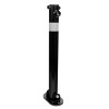 610 Black Fold Down Parking Post, Silver Reflective Band (001-** K/D, 001-** KA)