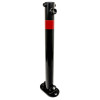 610 Black Fold Down Parking Post, Red Reflective Band (001-** K/D, 001-** KA)