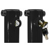 610 Black Fold Down Parking Post, Red Reflective Band (001-** K/D, 001-** KA)