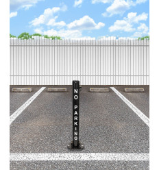 610 Black Fold Down Parking Post, No Parking (001-** K/D, 001-** KA)
