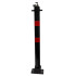 810 Black Fold Down Parking Post with 2 Reflective Red Bands (001-** K/D, 001-** K/A).