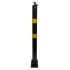 810 Black Fold Down Parking Post with 2 Reflective Yellow Bands (001-** K/D, 001-** K/A).