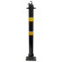 810 Black Fold Down Parking Post with 2 Reflective Yellow Bands (001-** K/D, 001-** K/A).