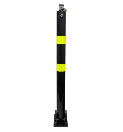 810 Black Fold Down Parking Post with 2 Reflective HI-VIS Bands (001-** K/D, 001-** K/A).