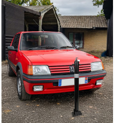 810 Black Fold Down Parking Post with  Reflective Silver Band (001-** K/D, 001-** K/A).