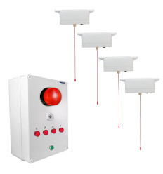 Long Range (900 metre) Wireless Disabled Toilet Alarm with Control Box & 1 Pull Cord (DA600+)