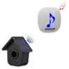 600m Wireless Garden & Driveway Alarm Kit – 1 Birdbox PIR Sensor with Dual Solar Panels, 35-Melody Chime Receiver (DA600+)