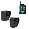 600m Wireless Pager Alarm Kit – 2 Battery PIR Sensors, 4 Channel Pager - 10 Melodies, Vibration and LED indicators (DA600+)