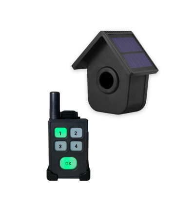 600m Wireless Pager Alarm Kit – 1 Battery PIR Sensor, 4 Channel Pager - 10 Melodies, Vibration and LED indicators (DA600+)