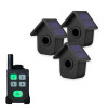 600m Wireless Pager Alarm Kit – 3 Solar Powered PIR Sensors, 4 Channel Pager - 10 Melodies, Vibration and LED indicator (DA600+)