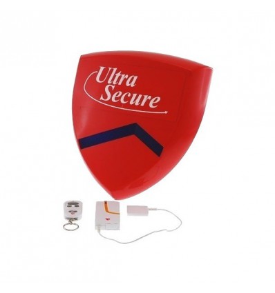 Vibration Sensor & Battery Smart Alarm Siren & Flashing Strobe.