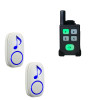 Wireless Pager Doorbell (300m) – with 2 Push Buttons & 4 Channel Portable Pager Receiver (DA600+)