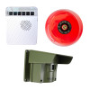 Long Range Wireless External Alert (800m) – Alarm System with Multiple Lens Caps & Wired Red Bell (PROTECT 800)