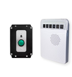 Protect 800 - Long-Range 800m Heavy-Duty Wireless Doorbell Kit with Black ‘Bell Symbol’ Push Button