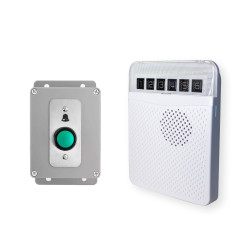 Protect 800 - Long-Range 800m Heavy-Duty Wireless Doorbell Kit with Grey ‘‘Bell Symbol’’ Push Button