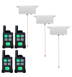 Wireless Portable Disabled Toilet (600 metre) Alert System  with 3 Pull Cords & 4 Pagers (DA600+)