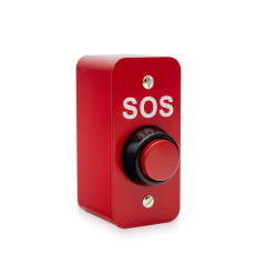 Heavy Duty Red External Push Button embossed with SOS