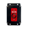 High-Resistance Wireless Button, 800m / Black Enclosure, Red plate with White "SOS" Lettering (PROTECT 800 Range)
