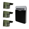 Protect 800 Driveway Alert System - 3 x PIR's with New Multiple Lens Caps - Black