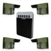 Protect 800 Driveway Alert System - 4 x PIR's with New Multiple Lens Caps - Black