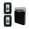 Protect 800 - Long-Range 800m Heavy-Duty Wireless Doorbell Kit with 2 Black ‘‘Bell Symbol’’ Push Buttons - Black