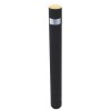 Static Black Steel Bollard & Reflective Stainless Steel  Insert