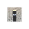 Stainless Steel Reflective Strip, for the Static Black Steel Bollard (front view).