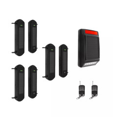 3 sets of Wireless Perimeter 1B Beams, 900m range + outdoor solar siren/chime (DA600+)