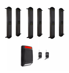 3 Sets of Wireless Perimeter 2B Beams, 900m Range + Outdoor Solar Siren/Chime (DA600+)