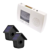 600m Wireless Garden & Driveway Alarm Kit – 2 Birdbox PIR Sensors with Dual Solar Panels, 4 Channel Indoor Receiver (DA600+)