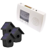 600m Wireless Garden & Driveway Alarm Kit – 3 Birdbox PIR Sensors with Dual Solar Panels, 4 Channel Indoor Receiver (DA600+)