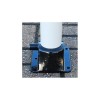Front view of the base, for the 900W-(76) Fold Down Parking Bollard 