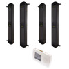 Perimeter Alarm with 2 sets of 2B-100 (900m) Wireless Solar Beams & 4-channel Receiver (DA600+)