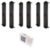 Perimeter Alarm with 3 sets of 2B-100 (900m) Wireless Solar Beams & 4-channel Receiver (DA600+)