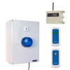 Wireless Lockdown Control Box with Blue Strobe, Multi-Tone Siren, Signal Repeater, Portable Trigger & Stop Button