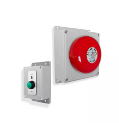 Wireless Warehouse & Industrial Doorbell Kit – Battery Operated Bell & Push Button (PROTECT 800)