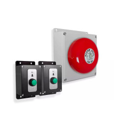 Wireless Warehouse & Industrial Doorbell Kit – Battery Operated Bell & Push Button (PROTECT 800)
