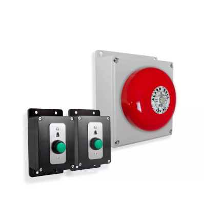Wireless Warehouse & Industrial Doorbell Kit – Battery Operated Bell & Push Button (PROTECT 800)