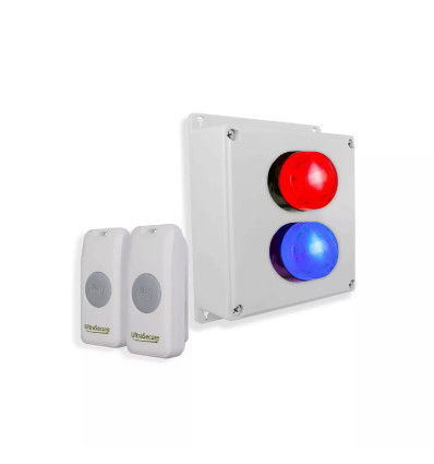 Wireless Warehouse/Industrial Doorbell Kit with Battery Operated Simple Bell & Button (PROTECT 800)