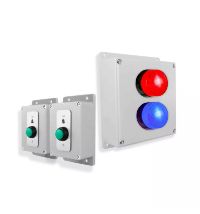Wireless Warehouse/Industrial Doorbell Kit with Battery Operated Simple Bell & Button (PROTECT 800)