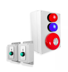 Wireless Warehouse & Industrial Doorbell Kit – Battery Operated Bell & Push Button (PROTECT 800)