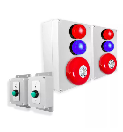 Wireless Warehouse & Industrial Doorbell Kit – Battery Operated Bell & Push Button (PROTECT 800)