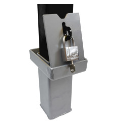 Black Lift Out Locking Security Bollard – Heavy Duty Removable Parking Post (790R)