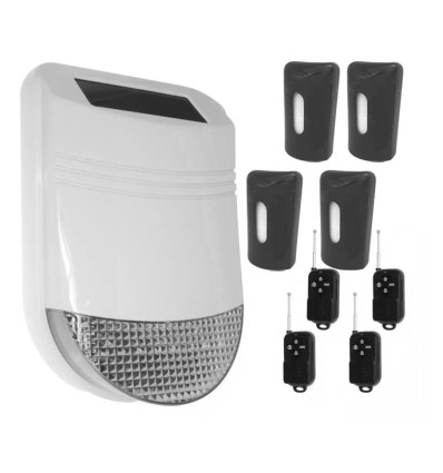 HY Outdoor Solar Wireless Siren Alarm Kit 1