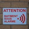 French A4 External Alarm Warning Sign