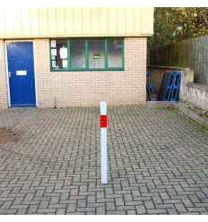 White & Red 100P Removable Parking & Security Post